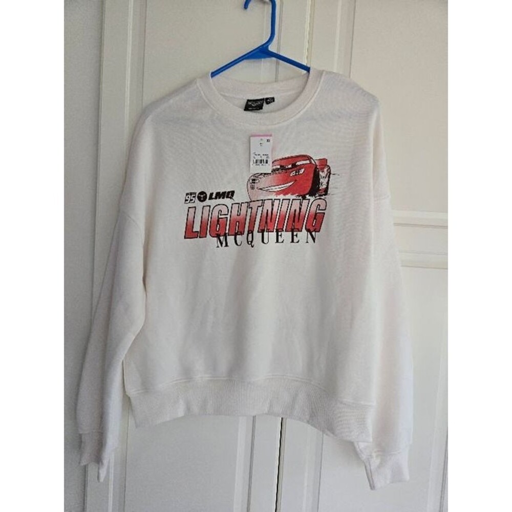 Disney Pixar Lightning McQueen Graphic Sweatshirt - Womens Medium - New